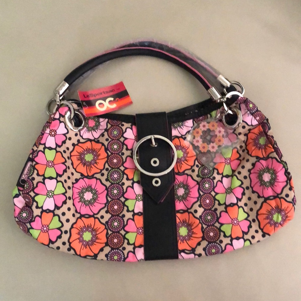 LeSportsac Neon Floral Shoulder Bag